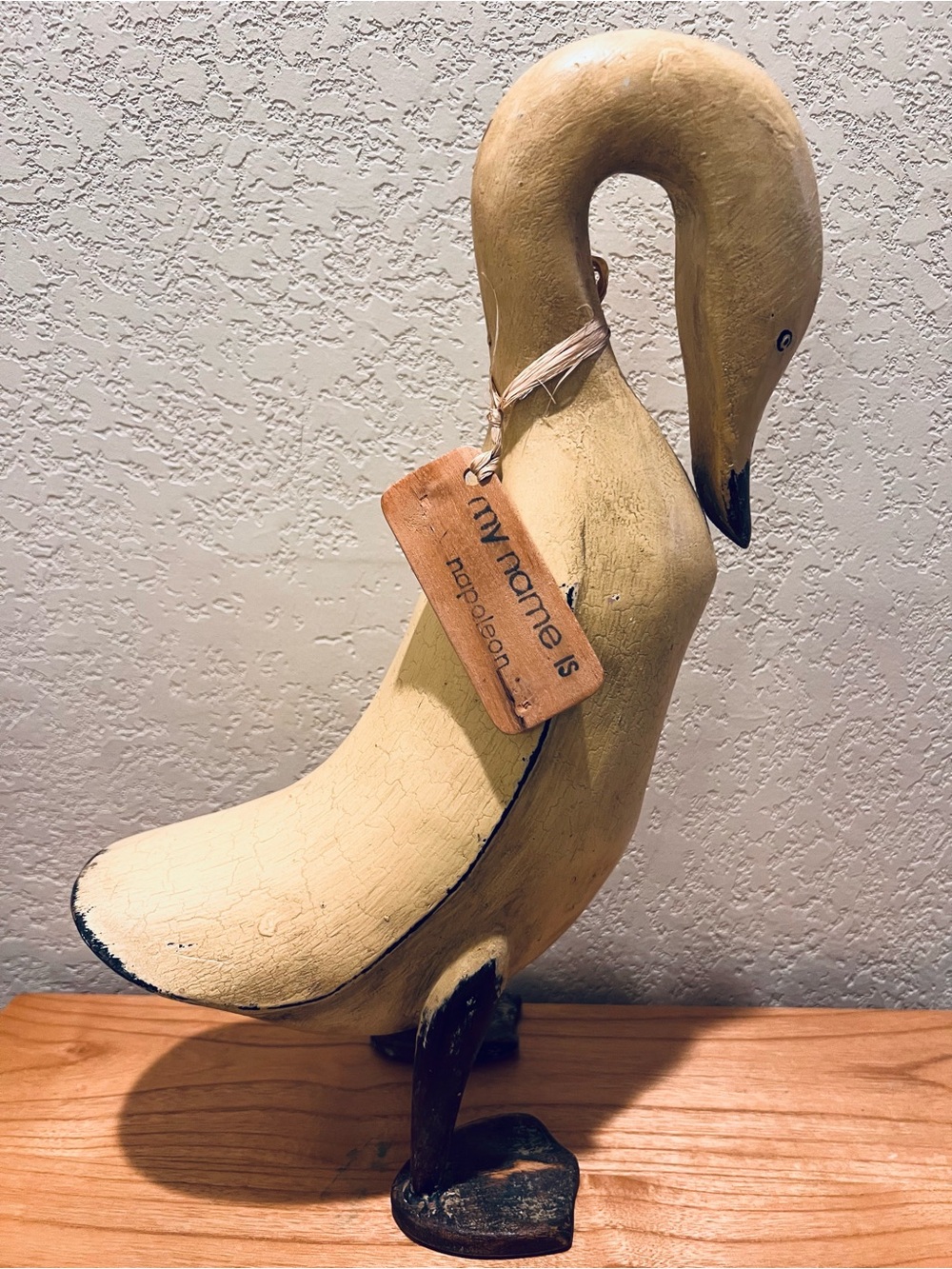 RARE Smith & Hawken Wooden Duck "Napoleon"  15"H Rustic Farmhouse Coastal Decor